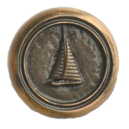 Novelty Hardware Small Sailboat Round Knob in Antique Copper